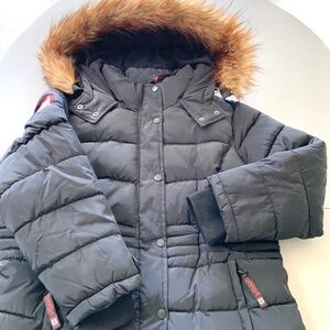 PLUS SIZE! Canada Weather Gear Parka Fur Hood Black Winter Coat Womens Size 1X